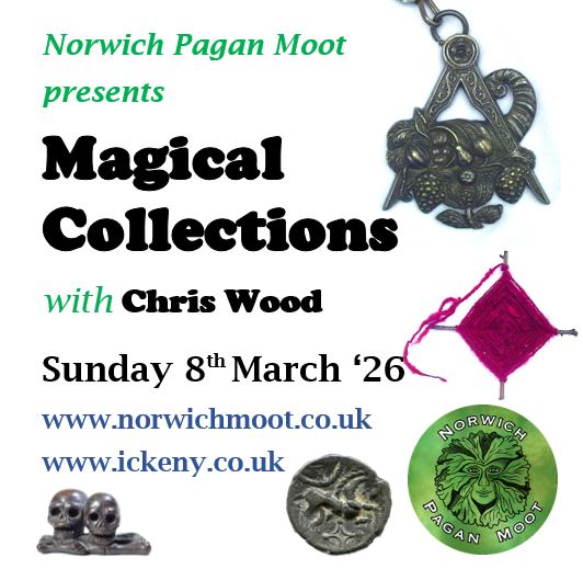 Advert for Chris Wood's talk on magical collections March 2026 forming a link to the notes from the evening as a PDF.