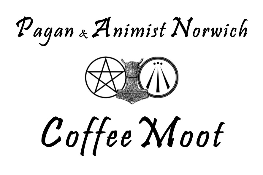 Image promoting the Norwich Pagan Coffee Moot, with the Norwich Moot logo