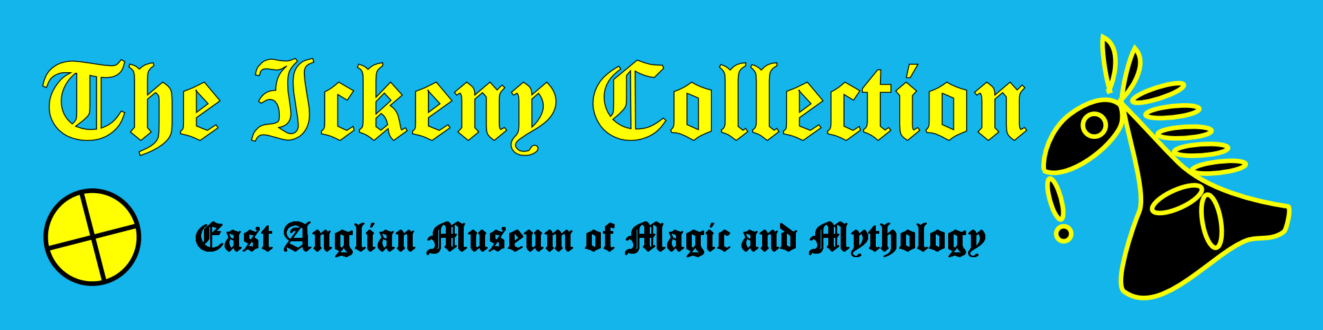 The logo for The Ickeny Collection, East Anglian Museum of Magic and Mythology, forming a link to the Ickeny collection web-site.